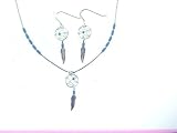 Beautiful! Sterling-silver Southwest Dream Catcher pendant Liquid silver-necklaces & Earrings