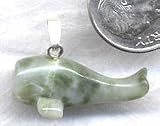 Burma Jade Whale Pendant, SP Findings