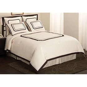 Corinth Queen Comforter Set Ivory