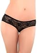 Open Crotch Lace Boyshort With Ruffle Back