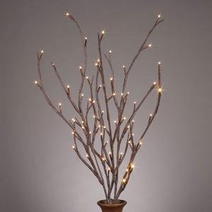 Prelit Art Christmas Trees - Gerson 37930 - 39" Outdoor Brown Wrapped Electric LED Lighted Branch (60 Warm White Lights)