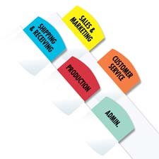Redi-Tag 39000 Printable laser index tabs, self-stick plastic, 7/16 x 1, white, 675/pack