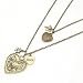 Fly Lightly Rock Star Double Heart Sweater Necklace or Chain Alloy