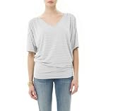 Michael Stars Highline Stripe Relaxed V-Neck Neck