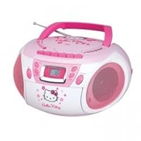 Hello Kitty KT2028A Stereo CD Boombox with Cassette Player/Recorder and AM/FM Radio