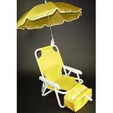 Beach Baby Chair with Umbrella - Yellow