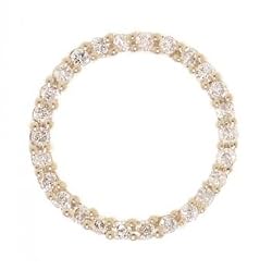 White Diamond Circle of Life Pendant Crafted in 14K Yellow Gold
