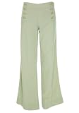 Studio M Button Front Wide Leg Pants Khaki 10