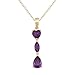 18k Yellow Gold Plated Sterling Silver Amethyst title=