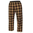 Black/Gold Elastic Flannel Pant