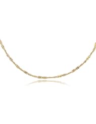 14k Yellow Gold Mirror Chain Anklet Bracelet