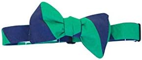 Tadpole And Lily Boys' Westin Bow Tie Large Navy & Jade Stripe