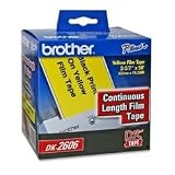 Electronics : Brother DK-2606 Continuous Length Paper Label Roll (Black/Yellow)