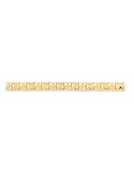 14K Gold 9.5mm Nugget Bracelet 8 Inches