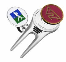 Virginia Tech Hokies Divot Tool Hat Clip With Golf Ball Marker Of 2)