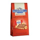 Ghirardelli Chocolate Milk Chocolate & Peanut Butter Squares Chocolates Gift Bag, 4.69 oz.