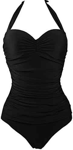 Cocoship 50s Elegant Inspired Retro Vintage One Piece Swimwear Monokinis Swimsuits(FBA)