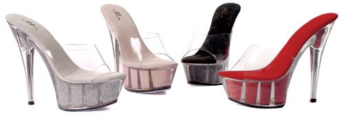6 Inch Pointed Stiletto Sandal Women'S Size Shoe With Glitter In Platform (Red-7)
