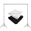 Delamax Hintergrund-SET - System DT-9113 mit 2 Hintergrundstoffe 3x6m - 1x wei�, 1x schwarz