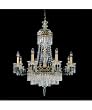 Schonbek 5717-22 Romanoff 8 Light Single Tier Chandelier in Heirloom Gold with Clear Handcut crystal