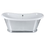 BCD Bath Polished Aluminium 1660mm(l)x720mm(d) (max height 690mm)