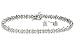 1 Carat Diamond 10K White Gold Bracelet & 1/4 Carat Princess-Cut Diamond 14K White Gold Earrings Set