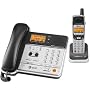 AT&T TL76108 5.8GHz TWO-LINE Digital Corded/Cordless Answering System (Titanium and Metallic Charcoal)