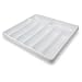 TrippNT 50057 White Polystyrene Plastic Big Drawer Organizer, 8 Compartments, 19" Width x 2.4" Height x 17.5" Depth