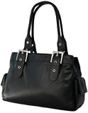 Visconti Leather Shoulder Bag Style 18748 Black