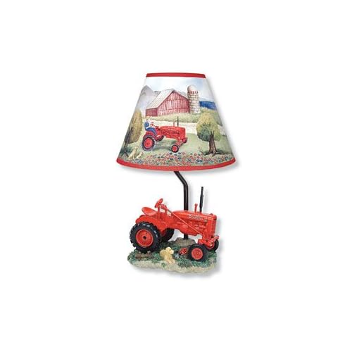 Farmall TRACTOR farm TABLE LAMP accent home decor