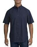 Upscale Men's Short Sleeve Easy Care, Soil Resistant Shirt - Navy Blue