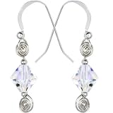 Handcrafted Austrian Crystal Aurora April Birthstone Earrings