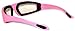 Womens Pink Padded Foam Motorcycle Biker Glasses Goggles 99% UV protection