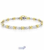 10K Two Tone 0.50 Carat Diamond Bracelet