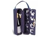 Picnic at Ascot Adventurer Two-Tone Blue Wine Carrier For Two 14-in.