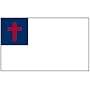 Christian flag 3ft x 5ft nylon