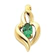 14K Yellow Gold Emerald Pendant