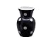 Terramoto Ceramic Polka Dots 6-Inch Vase, White on Black