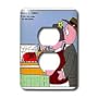 Rich Diesslins Funny Animals Cartoons - Pig Funeral - SPAM - Light Switch Covers - 2 plug outlet cover