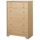 Shaker Style Natural Maple Finish 5 drawer chest