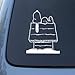 SNOOPY ON HOUSE - Charlie Brown - Vinyl Car Decal Sticker #1826 | Vinyl Color: White