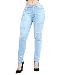 Apparel: Womens Fashion Comfort Casual Ripped Denim Skinny Jean Full Length Collection,5,DENIM-90024
