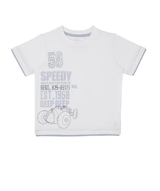 Speedy racing car top - white 3-6months
