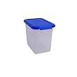 Richell Pet Food Keeper, 10-Quart, Clear with Blue Lid
