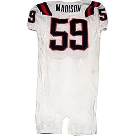 # 59 Madison Syracuse 2006 Game Used White Football Jersey - Footballs