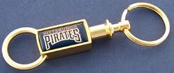 Pittsburgh Pirates Gold Tone Valet Keychain
