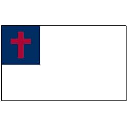 Christian Flag 12in x 18in Stick