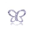 Diamond Butterfly Pendant in Solid White Gold