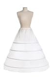 New 4 Hoop Bridal Drawstring Petticoat Crinoline Wedding Gown Slip