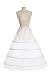 New 4 Hoop Bridal Drawstring Petticoat Crinoline Wedding Gown Slip